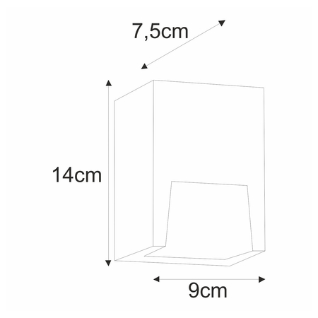 Kinkiet SLOT Kaja K-8144 biały/czarny