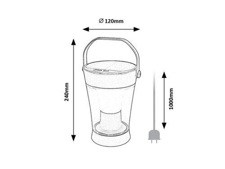 Lampa solarna Rabalux Angers 77039 popielaty