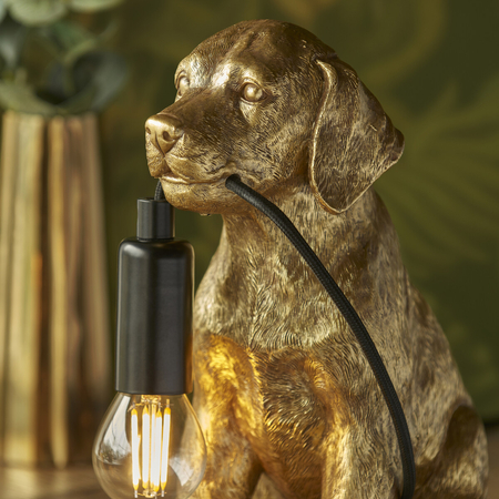 Lampa stołowa Endon Lighting Labrador Puppy 107364 złoty