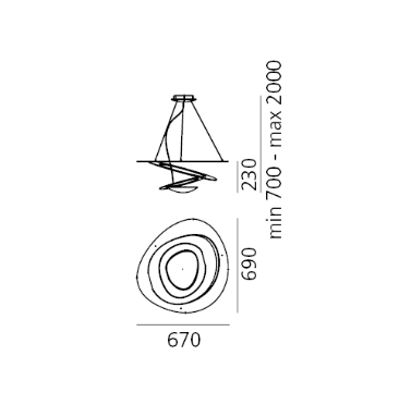 Lampa wisząca Artemide 1256W10A Pirce Mini LED