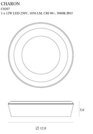Lampa sufitowa Maxlight CHARON C0207 biały