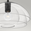 Lampa wisząca / Półplafon Lotus - 1 źródło światła - Czarna Quintiesse QN-LOTUS-P-BLK