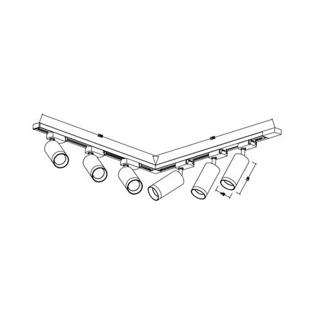Milagro Zestaw Oprawa Mica Track Biały + Chrom 6xGU10 2m ML2107 BIAŁY