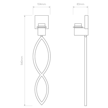 Kinkiet Astro Caserta 1349010 Brązowy