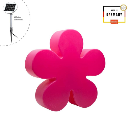 Kwiat LED Lampa solarna zewnętrzna ogrodowa przenośna 2900K Biała ciepła Ø40cm różowa 32402S różowy