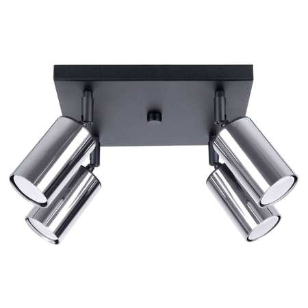 Sollux Lighting Plafon WINX 4 czarny/chrom SL.1370