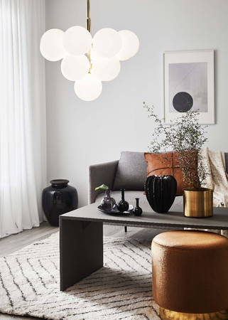 Lampa wisząca Markslöjd MERLOT 107903 biały/złoty