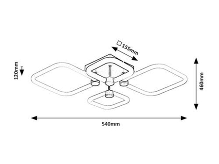 Lampa sufitowa Rabalux Sotiris 71006 czarny matowy