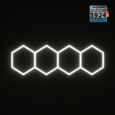 Lampa LED Hexagon Blaupunkt 151W geometryczny panel sufitowy led 4000K CRI90 w kształcie plastra miodu