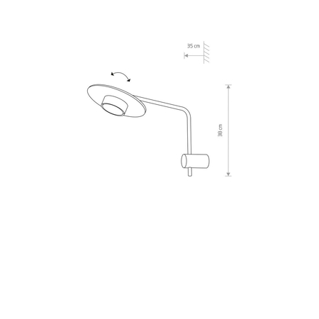 Kinkiet DISK Nowodvorski 7645 czarny