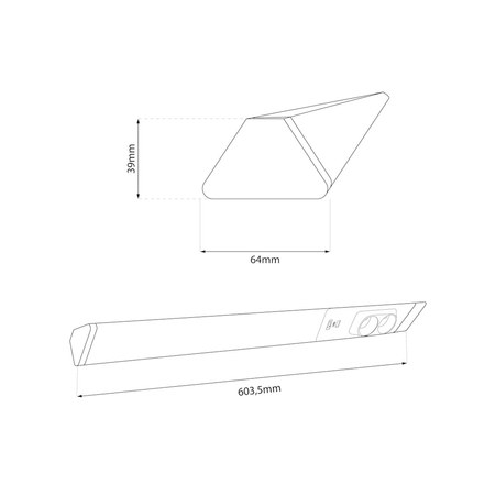 Eko-Light Lampa Podszafkowa Dual 18W 4000K USB-A/C + Gniazda 230V EKB1444 BIAŁY