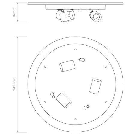 Lampa sufitowa Astro Ceiling Base 410 1462002 Matowy Biały