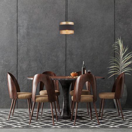 Lampa wisząca Italux PND-27467-1-BK-GD Złoty, czarny