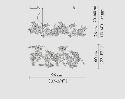 Lampa wisząca Slamp Hanami L red wire