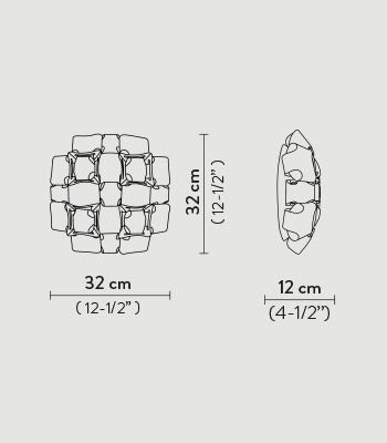 Lampa sufitowa/kinkiet Slamp MID78APP0000YW000 Mida Applique