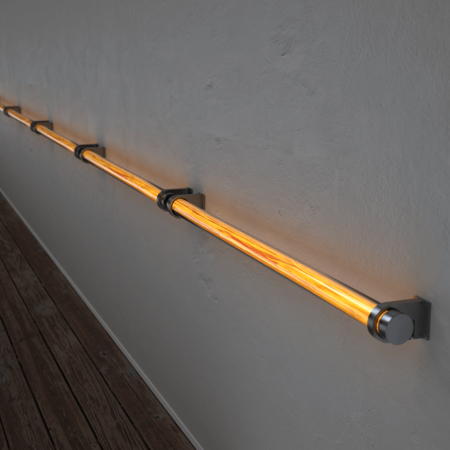 Poręcz podświetlana LED Wooden REED Apple Stal nierdzewna Wi-fi Control