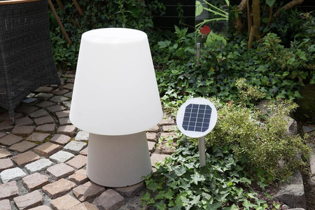 Lampa solarna No.1 zewnętrzna ogrodowa przenośna 2900K Biała ciepła 60cm, piaskowy 32529S 