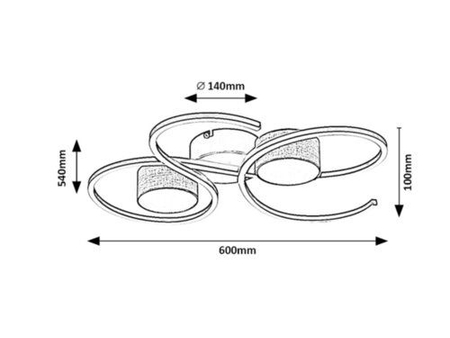 Lampa sufitowa Rabalux Shiena 71116 czarny matowy