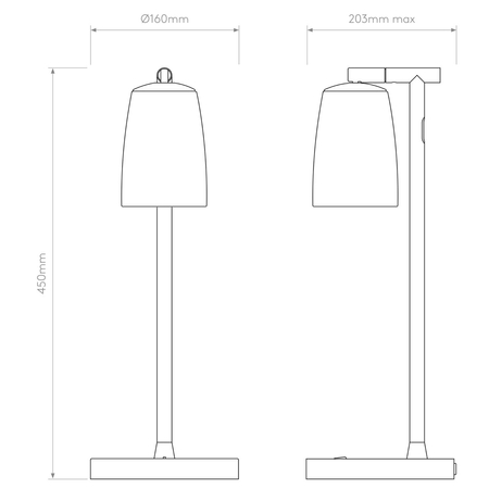 Lampa stołowa Astro Carlton Desk 1467003 Porcelana