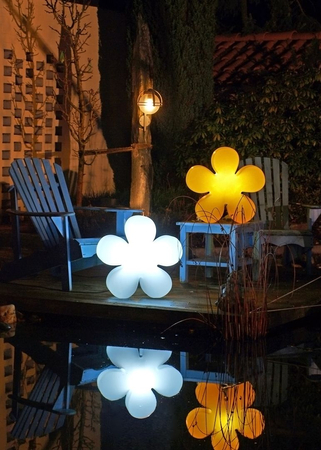 Kwiat LED Lampa zewnętrzna ogrodowa 2700K Biała ciepła Ø40cm 32410W niebieski