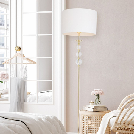 Lampa podłogowa Zuma Line REA RLL93163-1GW biały/złoty