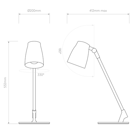 Lampa stołowa Astro Atelier Desk 1224061 Matowy Czarny