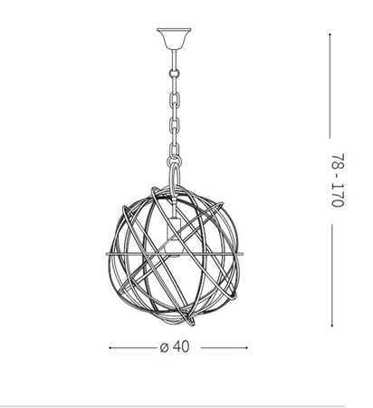 Lampa wisząca IdealLux 155968 Konse SP1