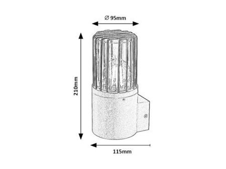 Kinkiet zewnętrzny Rabalux Haren 77083 czarny