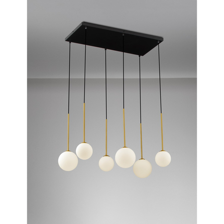 Lampa wisząca Luces Exclusivas LE44268 czarny, złoty i odcienie złota