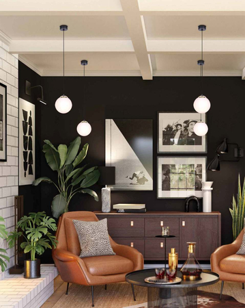 Lampa wisząca ISLA Kaja K-4911 biały/czarny