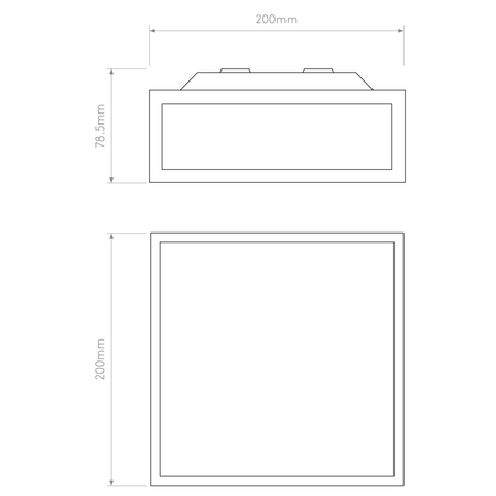 Lampa sufitowa Astro Mashiko 200 Square 1121009 Polerowany Chrom