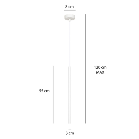 Lampa wisząca SELTER 1 WHITE Emibig 553/1 biały