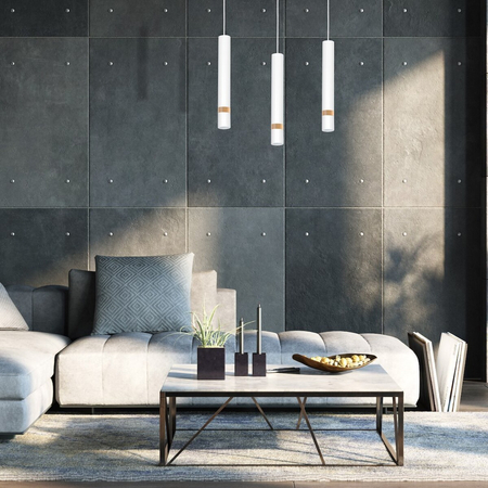 Milagro Lampa wisząca Joker Biały / Drewno 3xGU10 MLP6302 BIAŁY