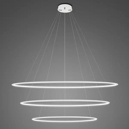 Lampa wisząca Ledowe Okręgi No.3 120cm 4k biała