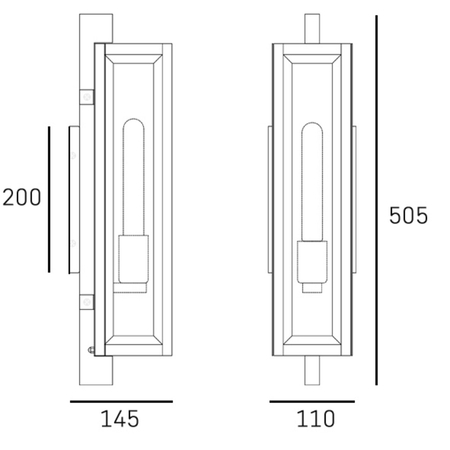 Cosmo Light Kinkiet DOVER W01088BK