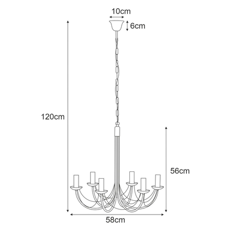 Lampa wisząca PERSEO Kaja K-3520 czarny