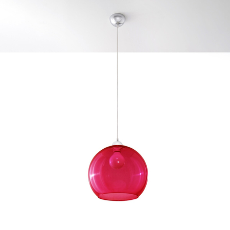Sollux Lighting Lampa wisząca BALL czerwona SL.0253