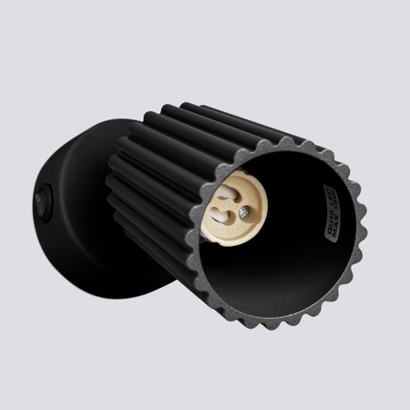 Sollux Lighting Kinkiet KARBON czarny z włącznikiem SL.1579