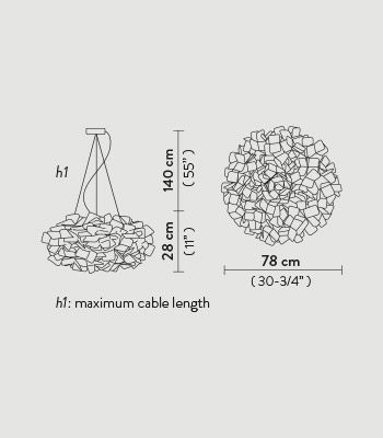 Lampa wisząca Slamp CLI78SOS0003N_000 Clizia Large Black