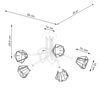 Sollux Lighting Żyrandol ARTEMIS 5S czarny SL.1110