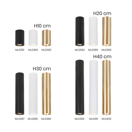 Milagro Genesis Spot 1xGU10 40cm Biały ML0391 BIAŁY