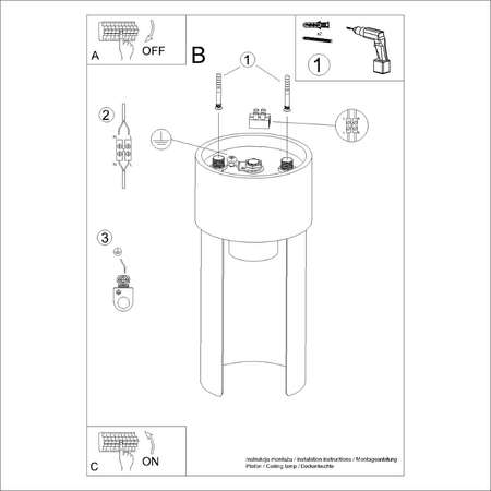Sollux Lighting Plafon FLASH biały SL.1673