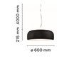 Lampa wisząca Flos F1360031 Smithfield Czarny/Mat