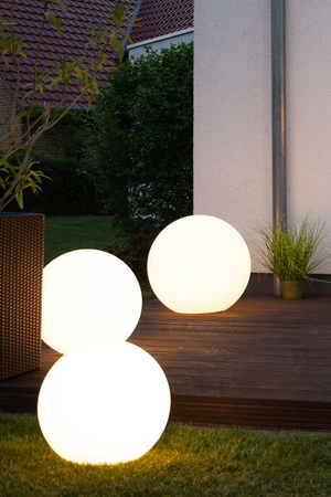 Kula LED Lampa solarna zewnętrzna ogrodowa przenośna 2900K Biała ciepła Ø50 32418S biały