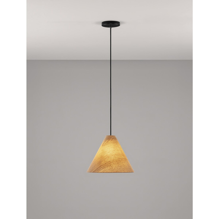 Lampa wisząca Luces Exclusivas BRONTILA LE45382 drewno jasne i ciemne, czarny