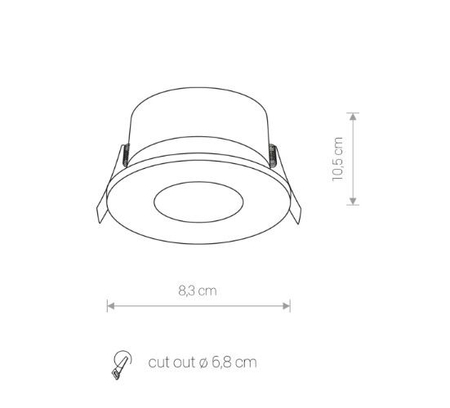 Oprawa podtynkowa Nowodvorski 8376 Golf [Ø68 mm otwór montażowy]