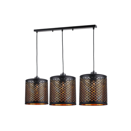 Milagro Lampa wisząca MORGAN 3xE27 ML1801 CZARNY + ZŁOTY