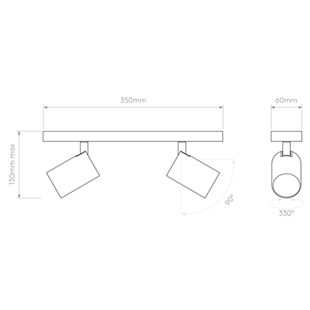 Spot Astro Ascoli Twin 1286124 Matowy Czarny