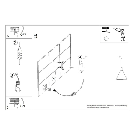 Sollux Lighting Kinkiet NOX złoty SL.1698
