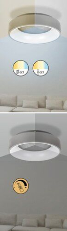 Lampa sufitowa Rabalux Adeline 3928 popielaty